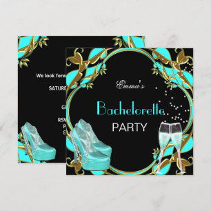 Jubileumfeest Teal Blauw Zwart Goud Kaart