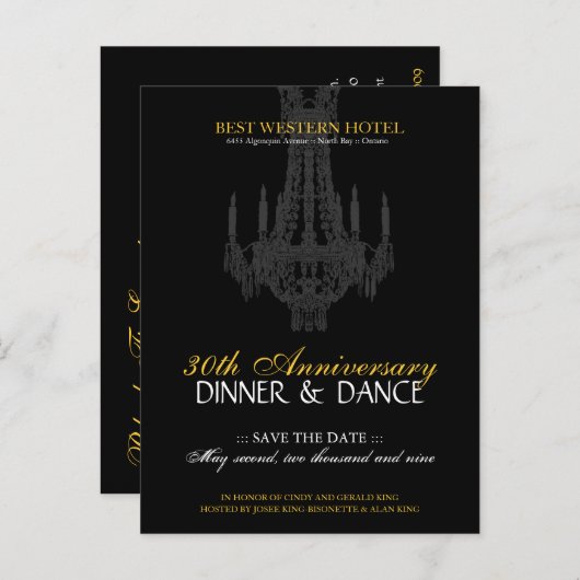 Jubileumfeest Uitnodiging (Voorkant / Achterkant)