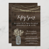 Jubileumfeest Uitnodiging | Rustieke Babysem (Voorkant / Achterkant)