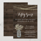 Jubileumfeest Uitnodiging | Rustische Baby's Breat (Voorkant / Achterkant)