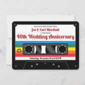 Jubileumfeest verpakt als een retro cassette uit d kaart (Voorkant)