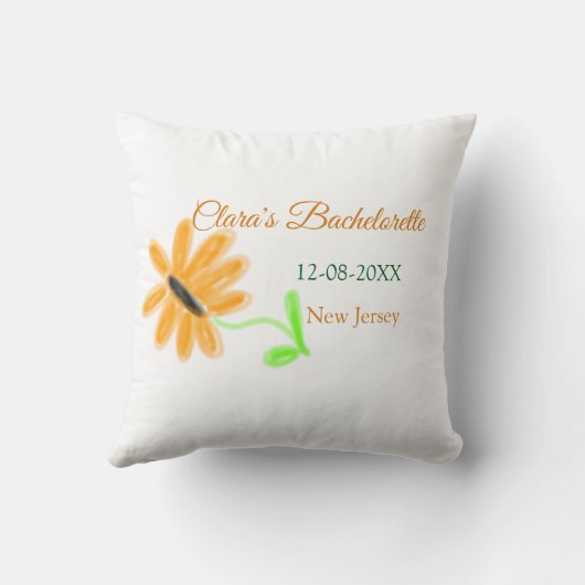 Jubileumfeest voor de bruid voeg naam datum plaats kussen (Achterkant)