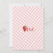 Jubileumfeestje 1e verjaardag Strawberry • Eerste  Kaart (Achterkant)