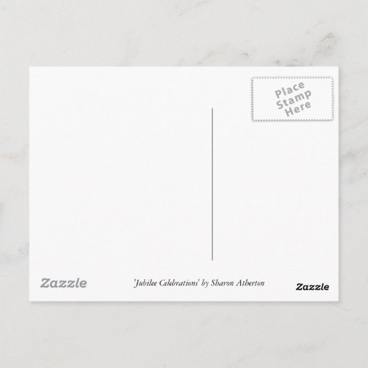 Jubileumfeestjes Briefkaart (Achterkant)