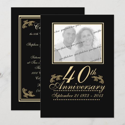 Jubileumfoto 40ste kaart (Voorkant / Achterkant)