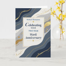Jubileumjaar Werknemer Werkjubileum Elegant Goud