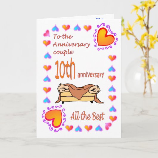 Jubileumkaart - 10e - voeten kaart (Gele Bloem)