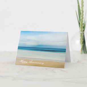 Jubileumkaart met Mooie Strandkleuren Kaart
