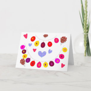 Jubileumkaart voeg jaren en bericht toe kaart