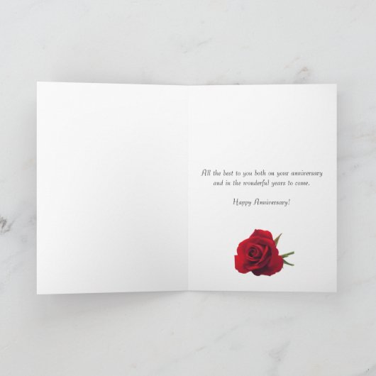 Jubileumkaart voor dochter & schoonzoon kaart (Binnen)