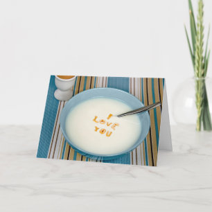 Jubileumontbijt Ik hou van jou  Kaart