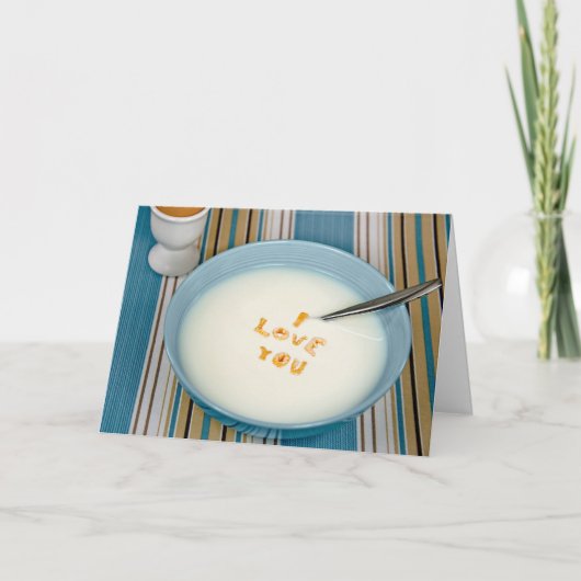 Jubileumontbijt Ik hou van jou  Kaart (Voorkant)