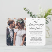 Jubileumreceptie 2 Foto Huwelijk ELK JAAR Kaart (Staand voorkant)