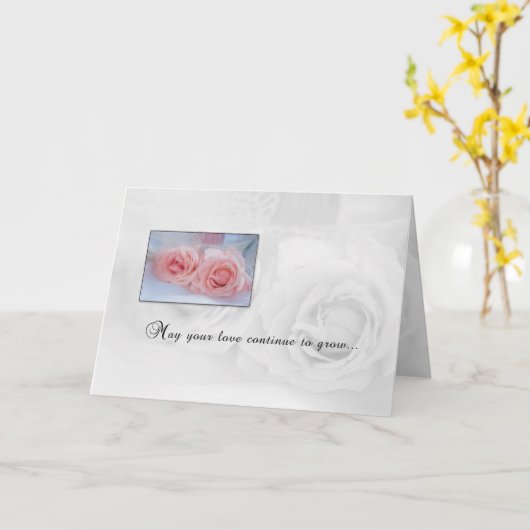 Jubileumrozen Kaart (Gele Bloem)