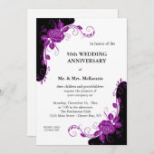 Jubileumrozen (Paars) Kaart (Voorkant / Achterkant)