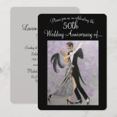 Jubileumuitnodiging 50 jaar getrouwd kaart (Voorkant / Achterkant)