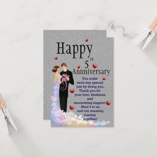 Jubileumwens  kaart (Voorkant / Achterkant in situ)