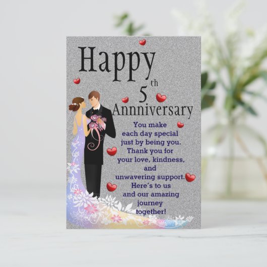 Jubileumwens  kaart (Staand voorkant)