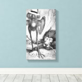 Jubjub Bird and the Bandersnatch Canvas Afdruk (Insitu (Houten vloer))