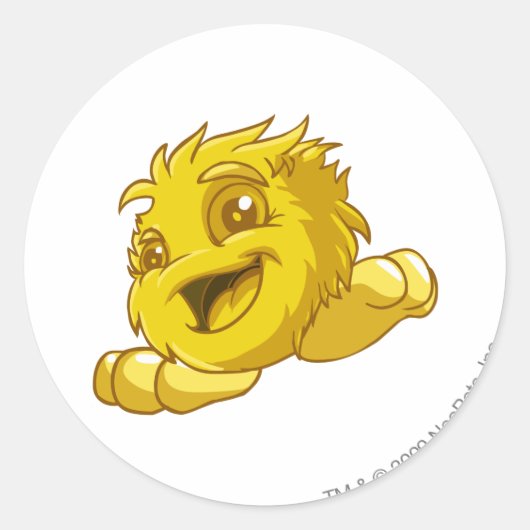 JubJub Gold Ronde Sticker (Voorkant)