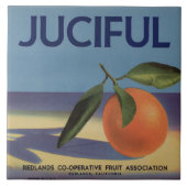 Juciful Oranje kratellabel Tegeltje (Voorkant)