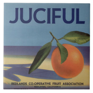 Juciful Oranje kratellabel Tegeltje