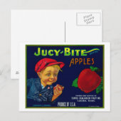 Jucy Bite Apple Crate LabelYakima, WA Briefkaart (Voorkant / Achterkant)