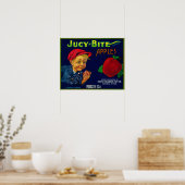 Jucy Bite Apple Crate LabelYakima, WA Poster (Keuken)