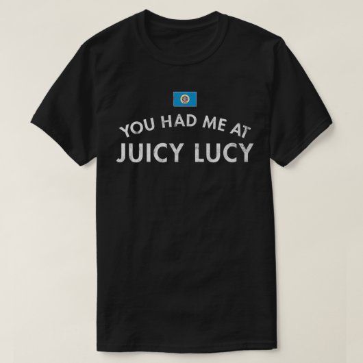 Jucy Juicy Lucy Cheeseburger Minneapolis Minnesota T-shirt (Design voorkant)