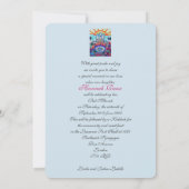 JUDAIC HAMSA BAT BAR MITZVAH INVITATIE KAART (Achterkant)