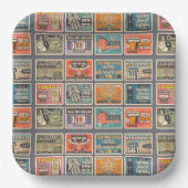 Judaic Party Bowls & Borden - Judaica Dining Papieren Bordje (Voorkant)