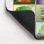 Judaica 12 Israëlische kunstpanelen Muismat (Hoek)