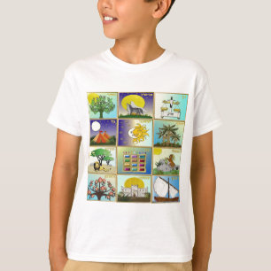 Judaica 12 Israëlische kunstpanelen T-shirt