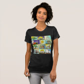 Judaica 12 Israëlische kunstpanelen T-shirt (Voorkant volledig)