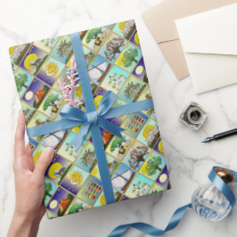 Judaica 12 Israëlische stammen drukken knip Cadeaupapier