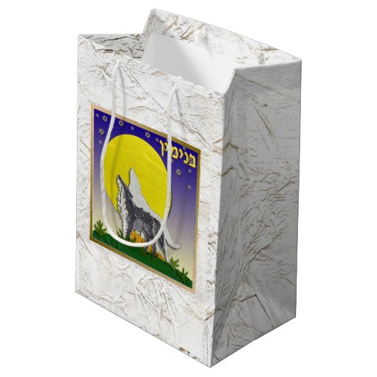 Judaica 12 Israëlische stammen Kunst Benjamin Gift Medium Cadeauzakje (Achterkant Gekanteld)