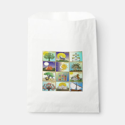 Judaica 12 Israëlische stammen maken kunst Bedankzakje (Voorkant)