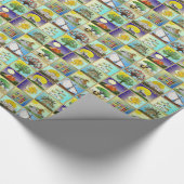 Judaica 12 Israëlische stammen maken kunst Cadeaupapier (Hoek)