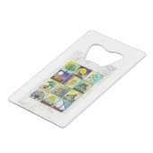 Judaica 12 Israëlische stammen maken kunst Creditkaart Flessenopener (Achterkant Gekanteld)