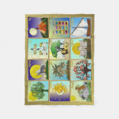 Judaica 12 Israëlische stammen maken kunst Fleece Deken (Voorkant)