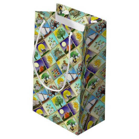 Judaica 12 Israëlische stammen maken kunst Klein Cadeauzakje (Achterkant Gekanteld)