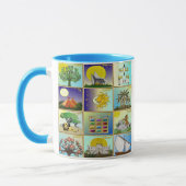 Judaica 12 Israëlische stammen maken kunst Mok (Links)