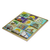 Judaica 12 Israëlische stammen maken kunst Tegeltje (Zijkant)