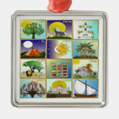 Judaica 12 Israëlische stammen Metalen Ornament (Voorkant)