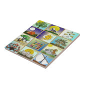 Judaica 12 Israëlische stammen Tegeltje (Zijkant)