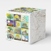 Judaica 12 stammen Israël Art Panels Favor Box Bedankdoosjes (Voorkant Zijde)