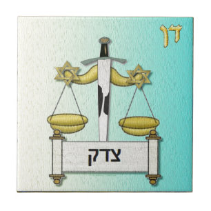 Judaica 12 Stammen Israël Dan Tegeltje
