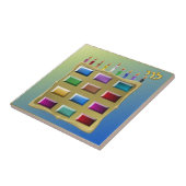 Judaica 12 Stammen Israël Levi Tegeltje (Zijkant)