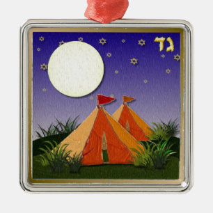 Judaica 12 stammen van de israëlische kloof metalen ornament