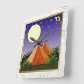 Judaica 12 stammen van de israëlische kloof vierkante klok (Hoek)